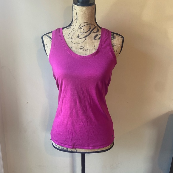 Fabletics Mariela tie back Tank Top Raspberry/Magenta/Pink XS Extra Small Yoga - Picture 2 of 10
